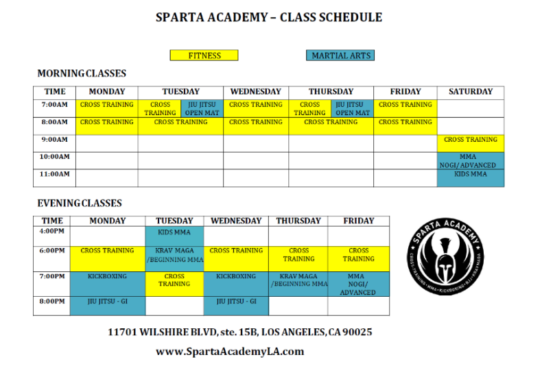 Sparta Academy Schedule 6-15-20